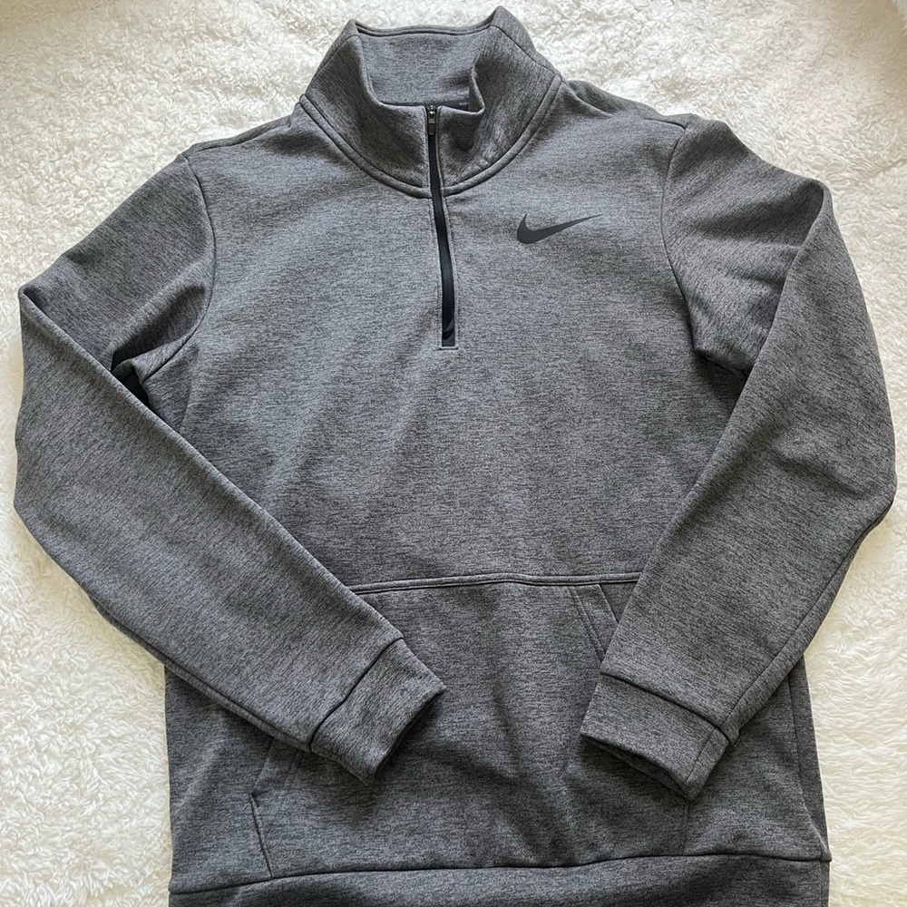 Nike Gray Quarter Zip Up Sweater